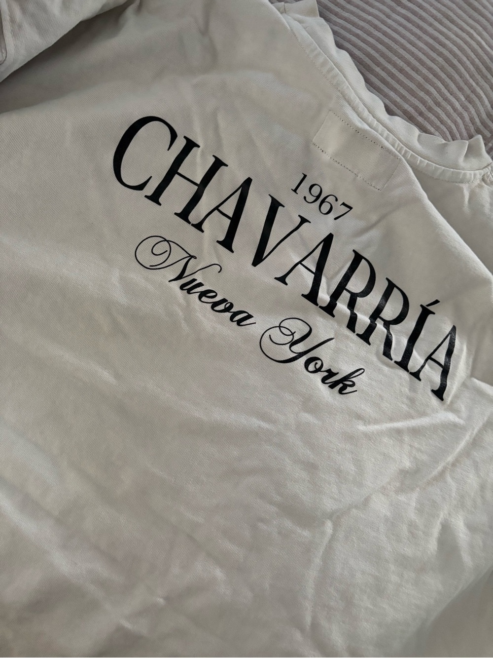 Cream Willy Chavarría Nueva York 1967 Logo Tee - Cream with Black Print